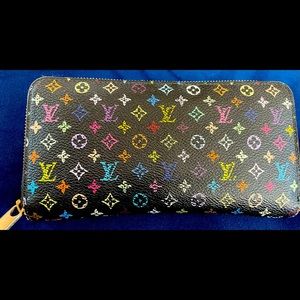 Louis Vuitton Monogram Multicolore Zippy Black